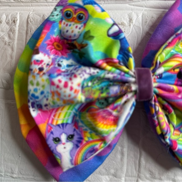 Handmade Lisa Frank Inspired Vibrant Hair Bow - Picture 11 of 14